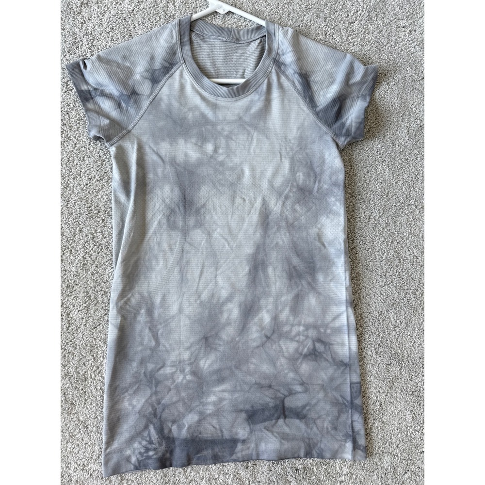 Lululemon Swiftly Tech Short‎ Sleeve 2.0 Grey Tie Dye Marble Athletic Shirt 4